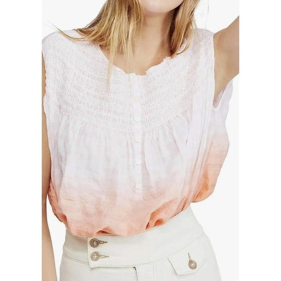 Free People We The Free Little Bit Of Something Ombre Top Hippie Size Medium - Picture 1 of 6